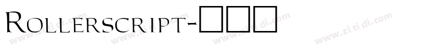 Rollerscript字体转换