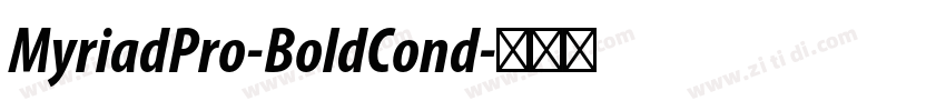MyriadPro-BoldCond字体转换