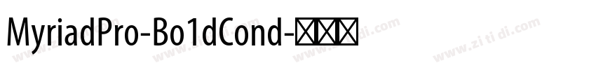 MyriadPro-Bo1dCond字体转换