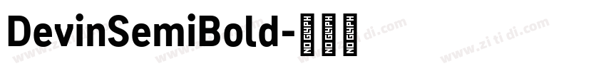 DevinSemiBold字体转换