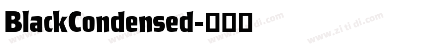 BlackCondensed字体转换