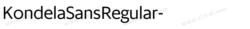 KondelaSansRegular字体转换