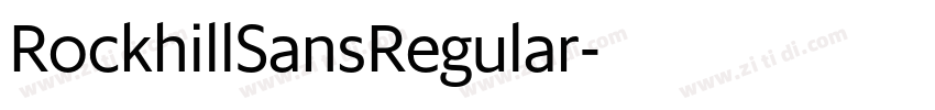 RockhillSansRegular字体转换