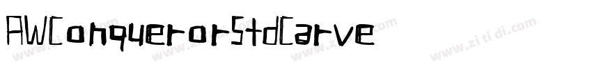 AWConquerorStdCarve字体转换