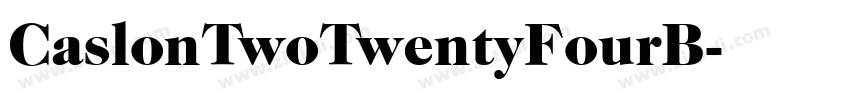 CaslonTwoTwentyFourB字体转换