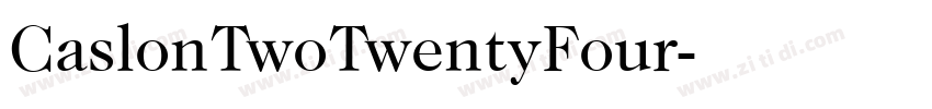 CaslonTwoTwentyFour字体转换