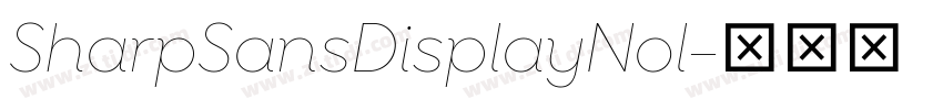 SharpSansDisplayNol字体转换