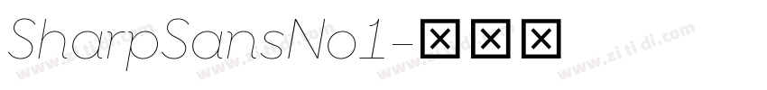SharpSansNo1字体转换