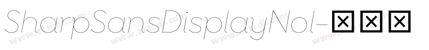 SharpSansDisplayNol字体转换