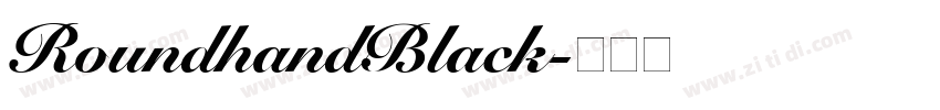 RoundhandBlack字体转换