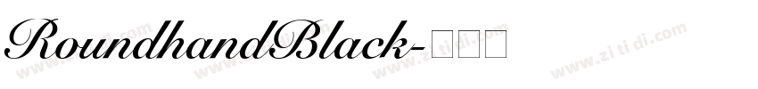 RoundhandBlack字体转换