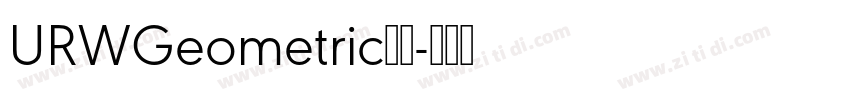 URWGeometric字体字体转换