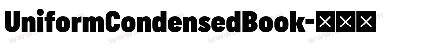 UniformCondensedBook字体转换 UniformCondensedBook字体转换