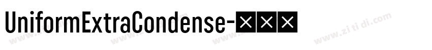 UniformExtraCondense字体转换