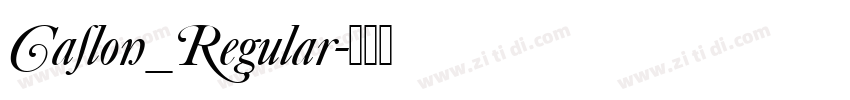 Caslon_Regular字体转换