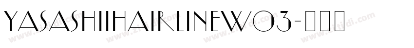YasashiiHairlineW03字体转换