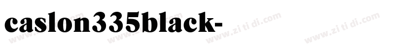 caslon335black字体转换