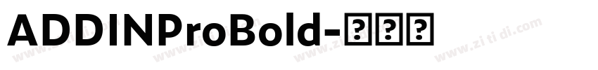 ADDINProBold字体转换