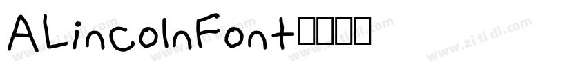 ALincolnFont字体转换