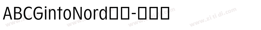 ABCGintoNord字体字体转换