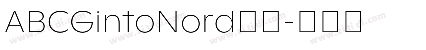 ABCGintoNord字体字体转换