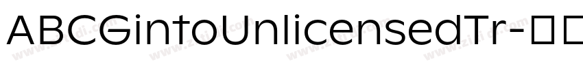 ABCGintoUnlicensedTr字体转换