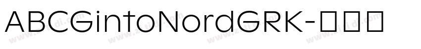 ABCGintoNordGRK字体转换