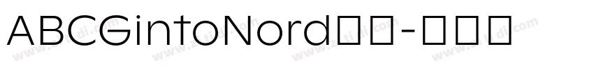 ABCGintoNord字体字体转换