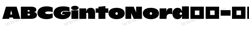 ABCGintoNord字体字体转换