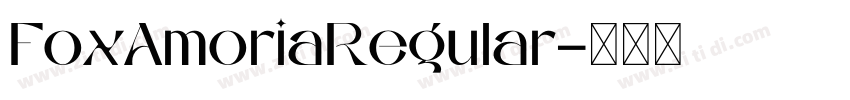 FoxAmoriaRegular字体转换