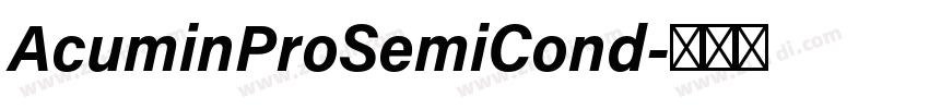 AcuminProSemiCond字体转换