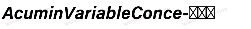 AcuminVariableConce字体转换