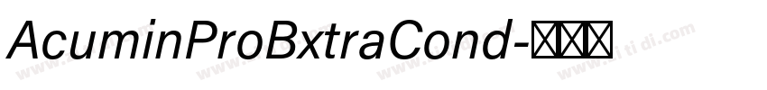 AcuminProBxtraCond字体转换