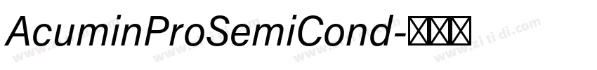 AcuminProSemiCond字体转换