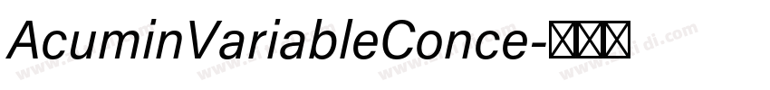 AcuminVariableConce字体转换