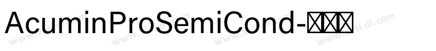 AcuminProSemiCond字体转换