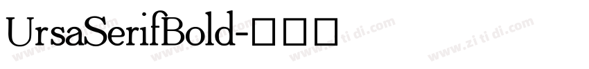 UrsaSerifBold字体转换