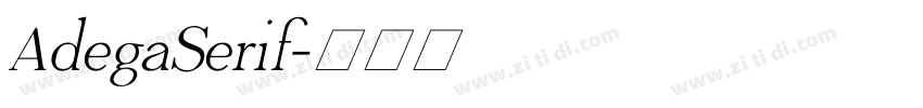 AdegaSerif字体转换