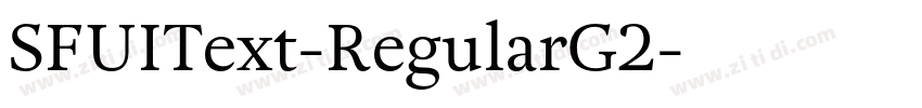 SFUIText-RegularG2字体转换