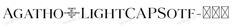 Agatho_LightCAPSotf字体转换