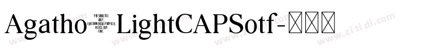 Agatho_LightCAPSotf字体转换