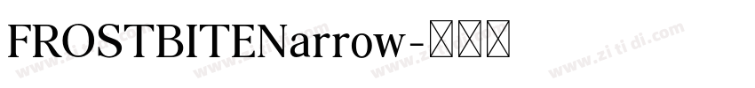 FROSTBITENarrow字体转换