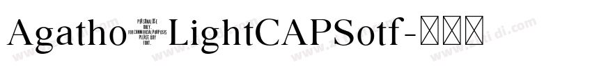 Agatho_LightCAPSotf字体转换