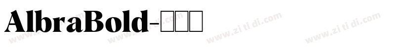 AlbraBold字体转换