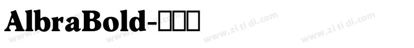 AlbraBold字体转换
