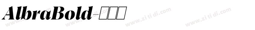 AlbraBold字体转换