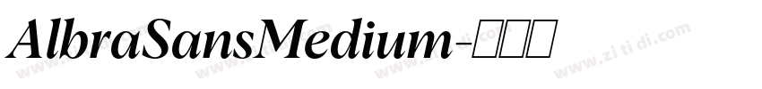AlbraSansMedium字体转换
