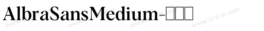 AlbraSansMedium字体转换