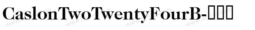CaslonTwoTwentyFourB字体转换