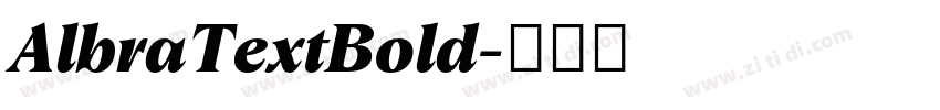 AlbraTextBold字体转换